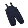 thumbnail image 3 of FNNMNNR Toddler Baby Kids Girls Boys Suspender Overalls Button Shoulder Straps Bib Pants Outfits Apricot 5-6 Years, 3 of 7