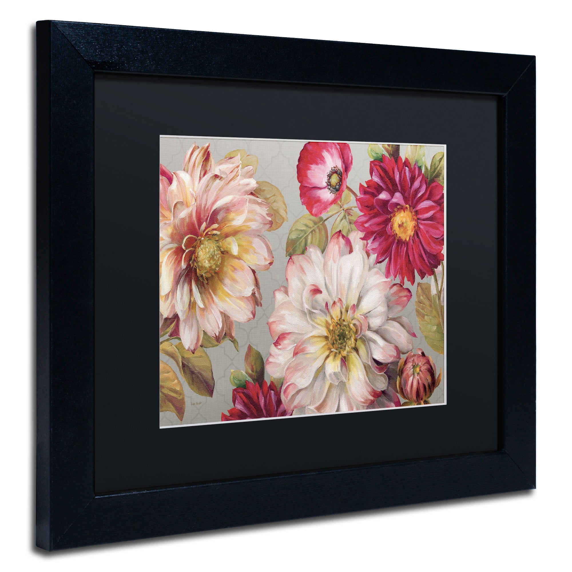 Trademark Fine Art "Classically beautiful I" Canvas Art by Lisa Audit, Black Matte, Black Frame