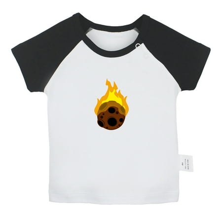 

Nature Meteor Pattern T shirt For Baby Newborn Babies T-shirts Infant Tops 0-24M Kids Graphic Tees Clothing (Short Black Raglan T-shirt 12-18 Months)