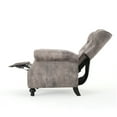 thumbnail image 4 of GDF Studio Inka Contemporary Upholstered Tufted Pushback Recliner, Warm Stone and Dark Brown, 4 of 11
