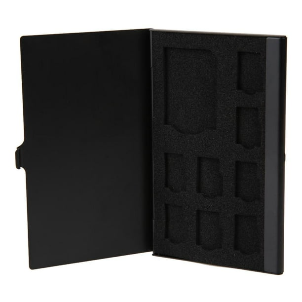 Monocapa Aluminio 1SD SD 8TF Micro Tarjetas Pin StorageBox Case Holder + FLhrweasw Nuevo