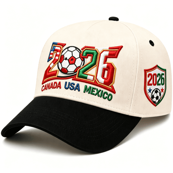 TELOLY 2026 Soccer Fan Baseball Cap,Usa Canada Mexico Inspired Embroidered Cotton Hat,Adjustable Game Day Sports Cap