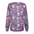 thumbnail image 3 of Awdenio Blouse d'Uniforme de Travail pour Femmes à Manches Longues Col Rond Imprimé, 3 of 4