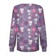 thumbnail image 3 of Blusa de uniforme de trabajo para mujer con estampado de cuello redondo y manga larga a la moda para mujer Fridja  fksj2416, 3 of 4