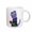 White, variant on 3drose, Funny Cute T-rex Dinosaur Drinking Coffee Wearing Colorful Sweater, 11oz Mug