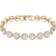 thumbnail image 1 of Angelic Necklace, Earring, and Bracelet Crystal Jewelry Collection, Rose Gold & Gold Tone Finish, 1 of 5