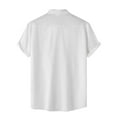 thumbnail image 4 of Turilly Mens Shirts Men Casual Solid Turndown Short Sleeve Button Closure Shirt Hawaii Blouse, 4 of 6