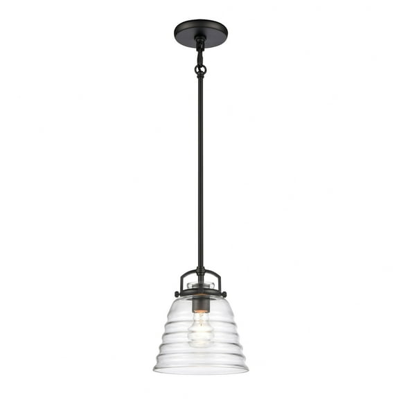 Elk Home 8-Inch Wide Current Pendant, Transitional, Matte Black