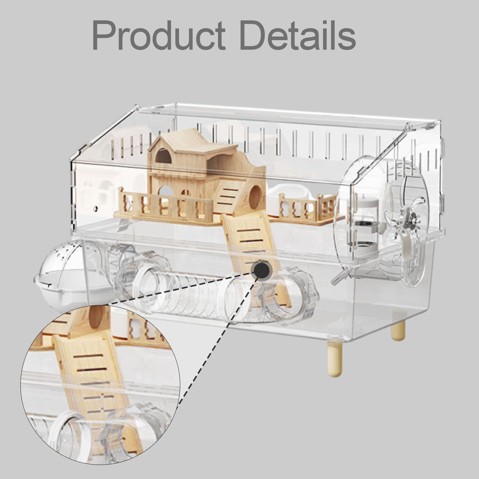 Bvdfgk Large Hamster Cage Exercise Playing House for Bunny Sugar Glider Guinea Pigs