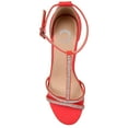 thumbnail image 5 of Journee Womens Denali Rhinestone Detail Block Heel Sandals, 5 of 10