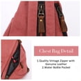 thumbnail image 2 of KL928 Canvas Sling Bag for Women Sling Backpack Crossbody Shoulder Bag for Men Small Backpack, 2 of 7