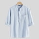 thumbnail image 2 of Camisas Para Hombre Slim Fit Camisas para camisa activa Men (Blue, 4XL), 2 of 7