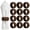 Rustic Walnut, variant on Set of 12 Handcrafted Napkin Rings - Plastic & Cane Round Napkin Holders for Dining Table Décor (Basket Brown)