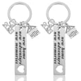 thumbnail image 1 of 2Pcs New Home Keychains Practical Stainless Steel Keyrings Housewarming Gift, 1 of 9