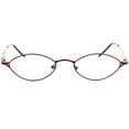 thumbnail image 4 of Optical Eyewear - Oval Shape, Metal Full Rim Frame - Prescription Eyeglasses RX, Red Lust, 4 of 4