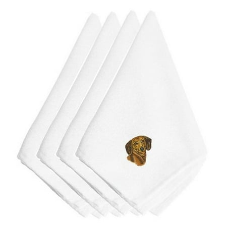 Dachshund Embroidered Napkins, Set of 4