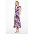 thumbnail image 2 of Women's Hawaiian Maxi Ruffle Sleeve Dress Sunset Purple, 2 of 5