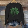 thumbnail image 4 of Women St Patricks Day Sweatshirts Clover Sweater Irish Shamrock Pullover Long Sleeve Graphic Tops, 4 of 6