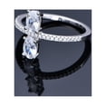 thumbnail image 4 of Simple 100% 925 Sterling Silver Oval Cut High Carbon Diamonds Gemstone Cocktail Ring for Women Fine Jewelry, 4 of 8