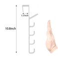 thumbnail image 2 of Duslogis 5 Layers Over The Door Hook Organizer Rack Hanger Backpack Handbag Door Hook, Pack of 2 (White), 2 of 8