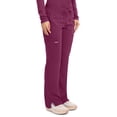 thumbnail image 5 of Cherokee Scrubs for Women Mid Rise Moderate Flare Drawstring Pant with 5 Pockets, Ultra Soft & Breathable Fabric Plus Size - WW120P, 4XL Petite, Wine, 5 of 7