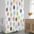 thumbnail image 3 of Colored Dots Shape Shower Curtain for Bathroom Shower Curtain Set with 12 Hooks Waterproof Fabric Bath Curtain for Bathtub Restroom Decor, 72 X 72 in, 3 of 6