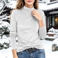 thumbnail image 6 of VBVC Women's Mock Neck Velvet Long Sleeve Pullover , Ladies' Slim Fit Stretch Top , Fall Winter Casual Layering Shirts For Women, S-2XL, 6 of 10