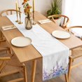 thumbnail image 4 of Spring Flower Cotton Linen Table Runner Purple Watercolor Lavender Floral Garden Farmhouse Dining Table Runners for Home Decor Party Dining Room Restaurant Kitchen 13" x 60", 4 of 8