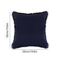 thumbnail image 3 of CasaChic Modern Thickened Sofa Pillow - Washed Cotton Linen Blend with Tassel, Soft, Breathable & Machine Washable Decorative Cushion for Living Room, Bedroom, Sofa & Bedside - 19.68x19.68in, 3 of 6