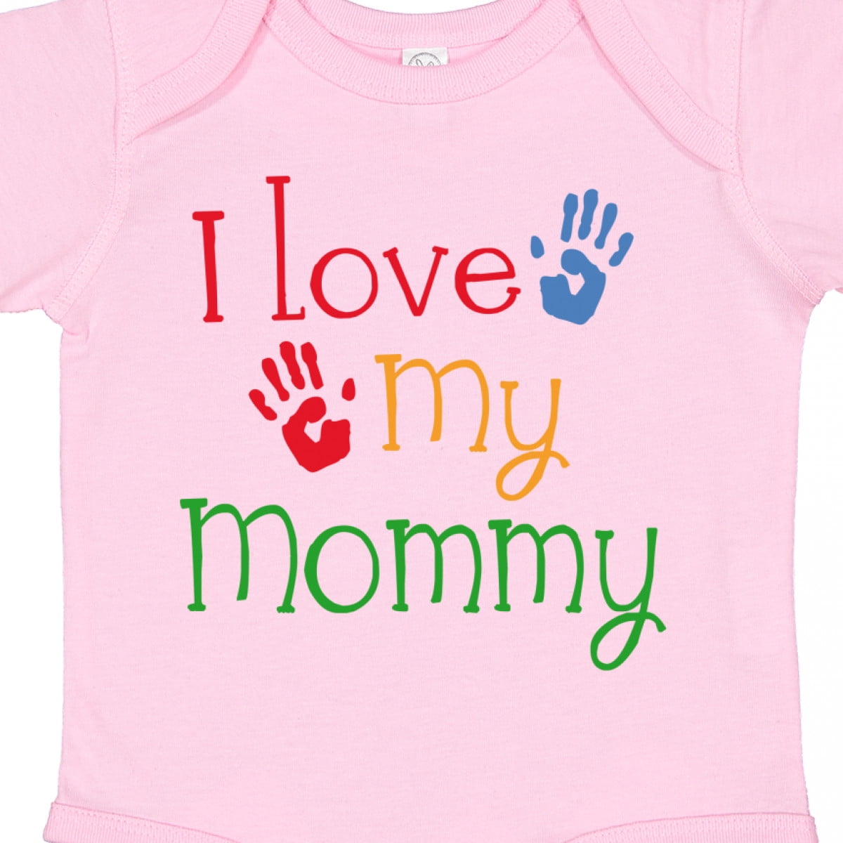 Inktastic I Love My Mommy Handprints Boys or Girls Baby Bodysuit