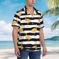thumbnail image 5 of Fotbe Gold Flamingo Hawaiian Shirt For Men Unisex Summer Beach Casual Short Sleeve Cotton Linen Button Down Shirts-3x-Large, 5 of 9