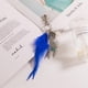 thumbnail image 3 of Llavero de Aleación con Plumas Bohemias, Llavero con Hebilla, Borlas, de de Turquesas Falsas, 3 of 8