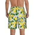 thumbnail image 3 of Kdxio Lemon1 Pattern Mens Casual Shorts - Drawstring Summer Beach Sports Shorts for Men, 3 of 9