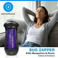 thumbnail image 3 of Livin’ Well Bug Zapper - 18W, 1,500 Sq Ft Range, 4000V High Powered Electric Mosquito Zapper (Green), 3 of 5