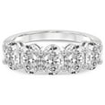 thumbnail image 5 of IGI Certified Oval Shape Lab Grown Diamond Anniversary Band Ring For Women | 5 Stone 5 CT TW In 14K White Gold | FG-VS1-VS2 Quality Portia Friendly Diamonds Band Ring, 5 of 5
