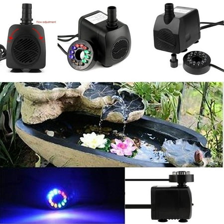 2019 NEW Submersible Water Pump with 12 LED Light for Fountain Pool Garden Pond