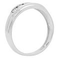 thumbnail image 3 of Dazzlingrock Collection Round White Diamond 5 Stone Illusion Set Ring for Men (0.10 ctw, Color I-J, Clarity I1-I2) in 14K White Gold, Size 12.5, 3 of 5