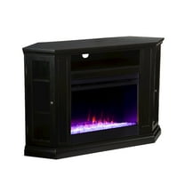 SEI Claremont Color Changing Convertible Fireplace in Black Color