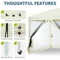 thumbnail image 6 of Danolapsi 10x10 ft Instant Pop-Up Canopy Tent with Removable Mosquito Netting & 2 Zipper Doors, Portable Outdoor Shelter for Camping, Backyard, Picnic, 6 of 9