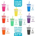 thumbnail image 2 of 9 Pack Color Changing Cups 24oz Reusable Summer Cold Drink Iced Coffee Cups Tumbler with Lids and Straws for Adults Kids, 2 of 7