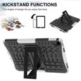 thumbnail image 4 of Dteck Screen Protector Case for iPad 10th Generation 10.9-inch,iPad 11-inch (A16) 2025 Shockproof Rugged Rubber Case 2-Layer Protection Armor Kickstand Cover,White, 4 of 5