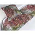thumbnail image 3 of Floral Bed Runner Set, Gerbera Ornament with Blurry and Shadowy Effect Abstract Garden Bloom, Decorative Bedding Scarf & a Pillow Sham for Hotels Homes, Twin, Pale Maroon Olive Green, by Ambesonne, 3 of 3