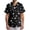 Black, variant on Men's Halloween Scrub Tops V-Neck Short Sleeve Splatter Print Medical Work Shirt with Chest Pocket and Front Pockets Relaxed Fit Uniform Black L