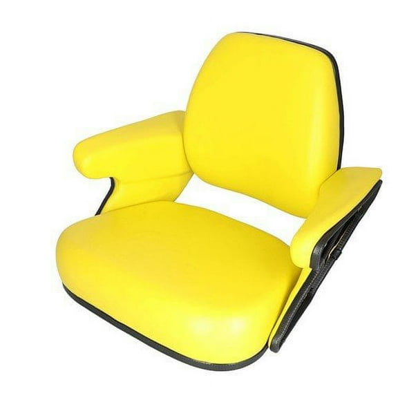 Seat Assembly Vinyl Yellow fits John Deere 4040 4050 4055 4240 4250 4255 4430 4440 4450 4455 4555 4560 4640 4650 4755 4760 4840 4850 4955 7810 AR81034