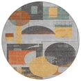 thumbnail image 2 of Addison Rugs Chantille Indoor/Outdoor Transitional Geometric Gray Washable Round Rug, 8' x 8', 2 of 6