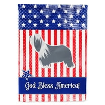 Carolines Treasures BB3317GF USA Patriotic Bearded Collie Flag Garden Size Small multicolor