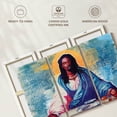 thumbnail image 6 of Elephant Stock Black Jesus I Wall Art - Horizontal Multi Panel Canvas - Living Room Wall Decor - Religion And Spirituality Multi Panel - Blue And Pink Decor - 65" x 42", 6 of 8