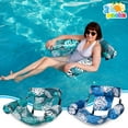 thumbnail image 1 of Joyfy 2 Packs Pool Floats Chairs Adult,Inflatable Floating Lounge Chairs,Blow up Pool Noodles for Adult Heavy Duty,Floating Chair for Party Summer Water Beach Lake Fun, 1 of 6