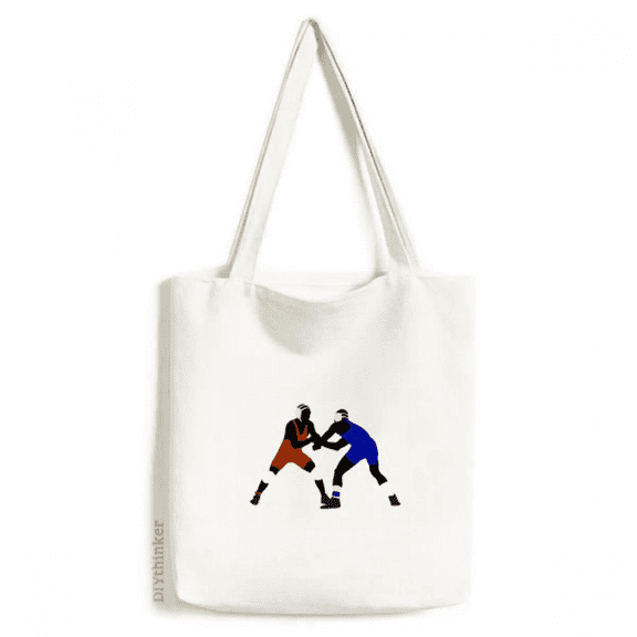 Wrestling American Athletic Fitness Tote Canvas Bag Shopping Satchel Casual Handbag