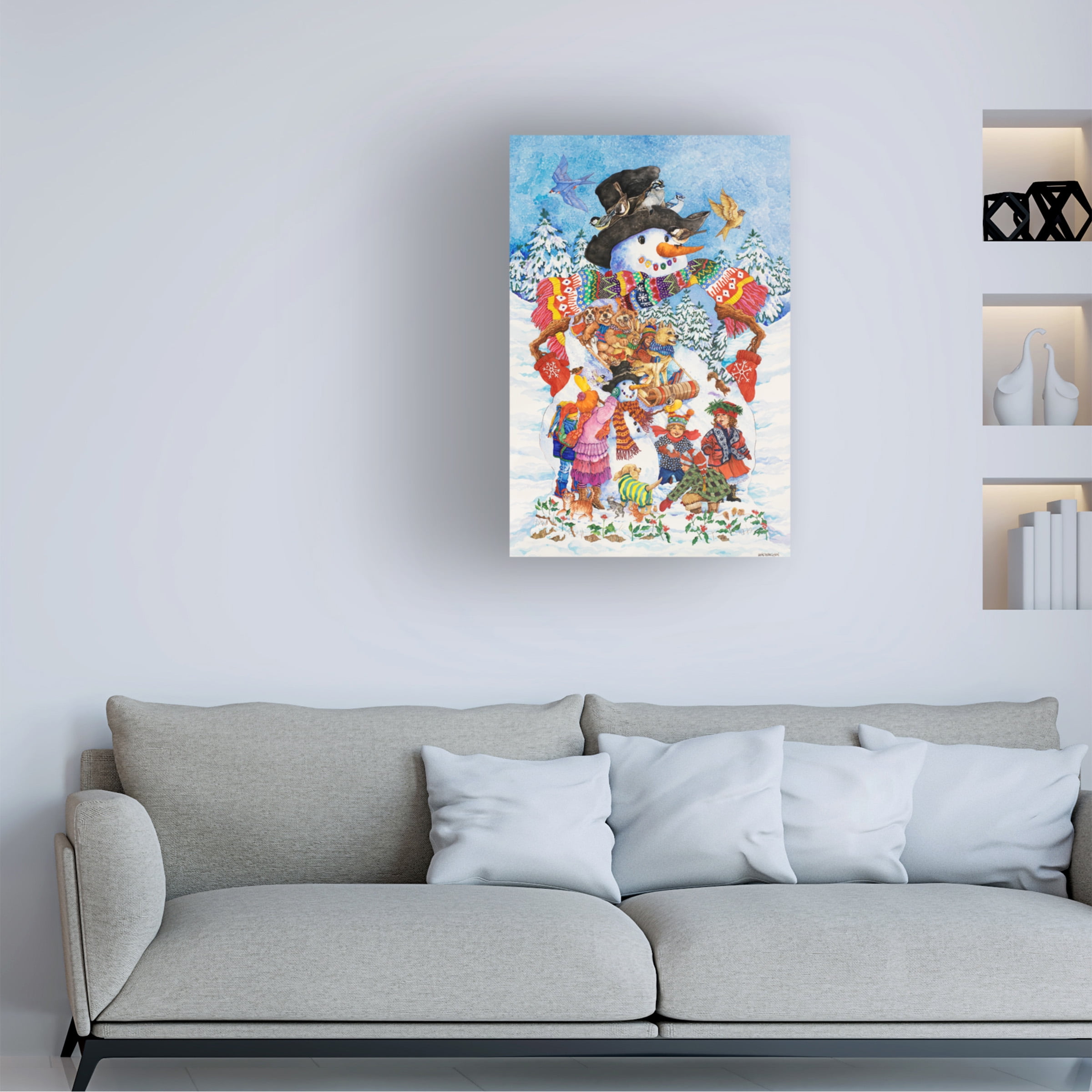 Wendy Edelson 'Snowman' Canvas Art